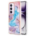 Per OPPO Reno12 Pro Custodia per telefono in TPU IMD con placcatura elettrolitica globale (marmo blu)