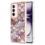 Per OPPO Reno12 Global Galvanotecnica IMD TPU Custodia per telefono (Squame rosa)