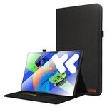 Per Lenovo Xiaoxin Pad Pro 12.7 2025 Custodia in tessuto e pelle per tablet (nero)