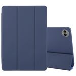Per Huawei MatePad Pro 12.2 Custodia in silicone e pelle a tre ante per tablet (blu scuro)
