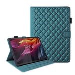 Per Lenovo Xiaoxin Pad Pro 12.7 2025 Custodia per tablet in pelle con reticolo a rombo (verde scuro)