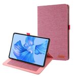 Per Xiaomi Redmi Pad SE 8.7 4G Custodia in tessuto e pelle per tablet (rosso rosa)