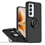 Per OPPO Reno12 Pro Global Q Shadow 1 Series TPU + PC Custodia per telefono con anello (nero + nero)
