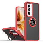 Per OPPO Reno12 Pro Global Q Shadow 1 Series TPU + PC Custodia per telefono con anello (rosso)