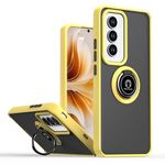 Per OPPO Reno12 Pro Global Q Shadow 1 Series TPU + PC Custodia per telefono con anello (giallo)