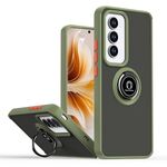 Per OPPO Reno12 Pro Global Q Shadow 1 Series TPU + PC Custodia per telefono con anello (verde militare)