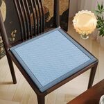 Cuscino per sedia più fresco in tessuto tifa estivo Cuscino per sedia traspirante in seta, dimensioni: 45x45 cm (blu)