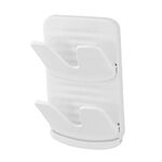 Supporto per coperchio per pentola a parete da cucina, doppio strato, pieghevole multifunzionale (bianco)
