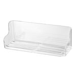 Scatola portaoggetti per occhiali da comodino, montata a parete, senza perforazione, per articoli da bagno, mensola di drenaggio (trasparente)