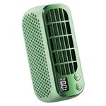 Mini ventilatore per luce notturna da esterno portatile senza lama con display digitale con ricarica USB (verde)