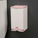 Organizzatore di assorbenti igienici a parete per bagno, scatola multifunzionale per fazzoletti di cotone (rosa)