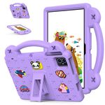 Per Teclast M50 HD 10.1 / M50 Pro 10.1 2023 Custodia per tablet antiurto in EVA con supporto per bambini (viola chiaro)