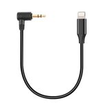 PULUZ 3,5 mm TRS da maschio a 8 pin Cavo adattatore audio a microfono vivo per PU3153 / PU3154 (nero)