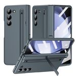 Per Samsung Galaxy Z Fold6 5G Custodia antiurto in pelle a grana lunga Chi (verde)