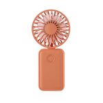 F458 Mini ventilatore portatile pieghevole regolabile a 3 velocità con corda per il collo estivo (arancione)