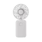 F458 Mini ventilatore portatile pieghevole regolabile a 3 velocità con corda per il collo (bianco)