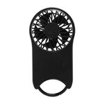 F12 3 velocità del vento Ventola di raffreddamento estiva per esterni Mini ventilatore portatile con fibbia sospesa (nero)