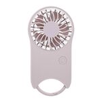 F12 3 velocità del vento Ventola di raffreddamento estiva per esterni Mini ventilatore portatile con fibbia appesa (rosa)