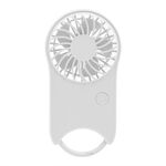 F12 3 velocità del vento Ventilatore di raffreddamento estivo per esterni con fibbia appesa Mini ventilatore portatile (bianco)