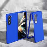 Per Samsung Galaxy Z Fold6 5G Custodia per telefono antiurto pieghevole con sensazione di pelle (blu scuro)
