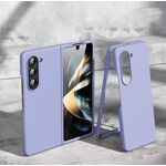 Per Samsung Galaxy Z Fold6 5G Custodia per telefono antiurto pieghevole con sensazione di pelle (viola)