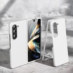 Per Samsung Galaxy Z Fold6 5G Custodia per telefono antiurto pieghevole con sensazione di pelle (bianca)