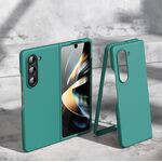 Per Samsung Galaxy Z Fold6 5G Custodia per telefono antiurto pieghevole con sensazione di pelle (verde)