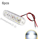 6 luci di segnalazione lampeggianti a LED a 12 perline per motociclette (luce bianca)
