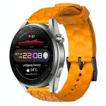 Per Huawei Watch 3 Pro Nuovo cinturino in silicone tinta unita con motivo a calcio da 22 mm (giallo)