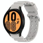 Per Samsung Galaxy Watch4 44mm Armor cinturino in silicone di colore puro (grigio)