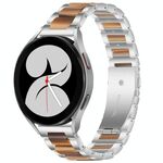 Per Galaxy Watch 4 40 / 44mm Cinturino in metallo resinato Interbead (argento marrone)