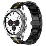 Per Samsung Galaxy Watch4 / Watch4 Cinturino per orologio in acciaio inossidabile con armatura classica (nero + oro)