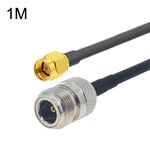 Cavo adattatore coassiale SMA maschio a N femmina RG58, lunghezza cavo: 1 m