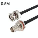 BNC femmina con cerchio impermeabile a BNC maschio RG58 cavo adattatore coassiale, lunghezza cavo: 0,5 m
