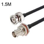 BNC femmina con cerchio impermeabile a BNC maschio RG58 cavo adattatore coassiale, lunghezza cavo: 1,5 m