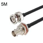 BNC femmina con cerchio impermeabile a BNC maschio RG58 cavo adattatore coassiale, lunghezza cavo: 5 m