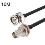 BNC femmina con cerchio impermeabile a BNC maschio RG58 cavo adattatore coassiale, lunghezza cavo: 10 m