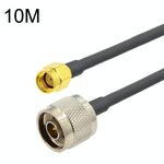 Cavo adattatore coassiale RP-SMA maschio a N maschio RG58, lunghezza cavo: 10 m