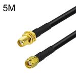 Cavo adattatore coassiale SMA femmina a maschio RP-SMA RG58, lunghezza cavo: 5 m