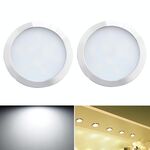 2 PCS 2W DC12V 18LED Luci per armadi Luci per vetrine, specifiche: Terminale 2510 - Presa inferiore (luce bianca 6400K)