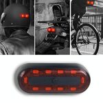 Spia luminosa per casco moto Fanale posteriore impermeabile ricaricabile USB, specifica: 10 perline