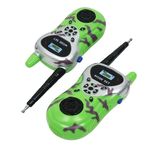 2289 1 paio di bambini Mini walkie talkie Giocattoli wireless parlanti Giocattoli interattivi all'aperto (verde)