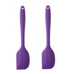 Coltello per mescolare la crema al cioccolato con raschietto in silicone integrato grande da 2 pezzi (viola)