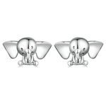 SCE1537 S925 Orecchini a forma di animale carino elefante in argento sterling