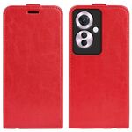 Per OPPO Reno11 F 5G R64 Custodia per telefono in pelle con vibrazione verticale singola (rossa)