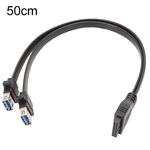 Cavo da pannello USB 3.0 per scheda madre da 50 cm, anteriore da 19 pin a doppia porta, cavo piatto dati femmina