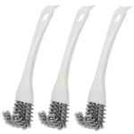3 spazzole per pulizia fornello da cucina 2 in 1, pala per barbecue, spazzola per pulizia (modello a griglia)