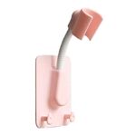 Mensola per doccia regolabile universale multifunzionale per bagno con foro libero (rosa)