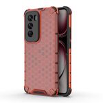 Per OPPO Reno12 Pro Custodia per telefono globale antiurto a nido d'ape (rossa)