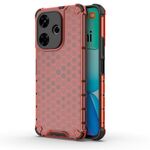 Custodia per telefono a nido d'ape antiurto per Redmi 13 4G (rossa)